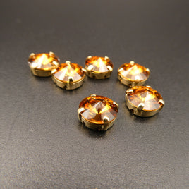 Preciosa Rivoli in setting 39ss (8mm) Caramel