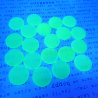 Czech Glass Dome Cabochon 20mm Matte Mint Uranium Glow