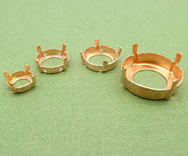 Rivoli Copper Sew on Setting Various Sizes