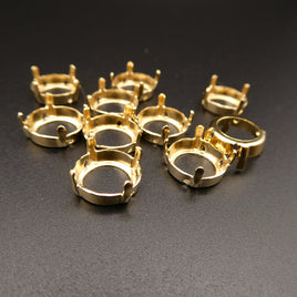 Rivoli Sew on Setting 12mm Gold Plated