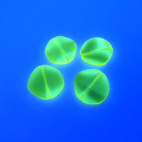 Czech Glass 8-Edge Flat Beads 20mm Yellow Topaz Uranium