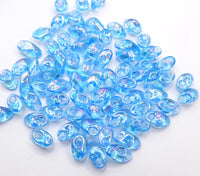 Miyuki Long Magatama Beads 4x7mm Aqua AB 20gm