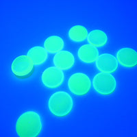 Czech Glass Dome Cabochon 18mm Opal Aqua Uranium