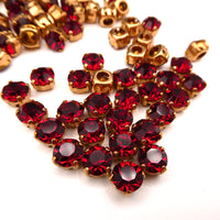 Swarovski 1088 Chaton in setting 34ss (7mm) Siam