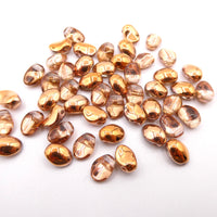 Tulip Petal Beads 6X8mm CRYSTAL CAPRI GOLD