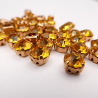 Swarovski 1088 Chaton in setting 34ss (7mm) Topaz