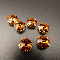 Preciosa Rivoli in setting 39ss (8mm) Caramel
