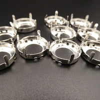 Rivoli Sew on Setting 16mm Silver