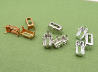 Sew On Prong Setting for Baguette Rhinestone 4500