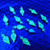 Swarovski Rhinestone Teardrop Charm with loop 20x13mm Peridot Uranium