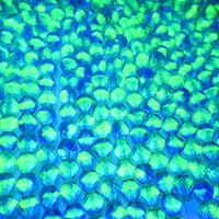 Czech Fire Polish Beads 6mm Blue Lt Green