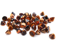 Button Bead 4mm Jet California Gold Rush