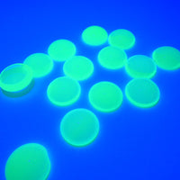 Czech Glass Dome Cabochon 18mm Opal Aqua Uranium
