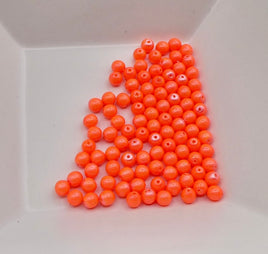 Preciosa Nacre Pearl Beads 4mm Neon Orange