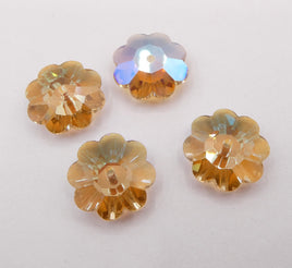 Vintage Swarovski Crystal Margarita Beads #3700 12mm Light Topaz AB