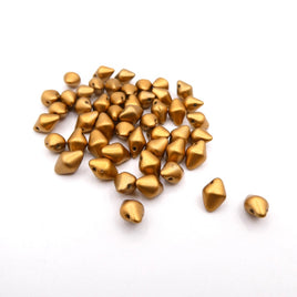 Spiky Button Beads 4.5x6.5mm Metallic Brass