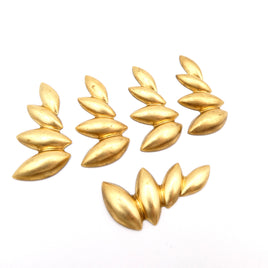 Vintage Brass Stampings Navette 38x18mm. These are hollow stampings