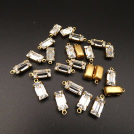 Vintage Swarovski Baguette 4500 Crystal in Setting 10x5mm