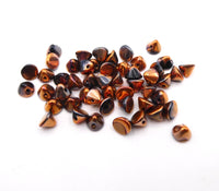 Button Bead 4mm Jet California Gold Rush