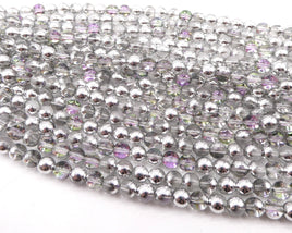 Czech Round Beads 6mm Crystal Vitrail Light