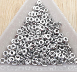 O Beads 1x4mm Aluminium Silver 5gm