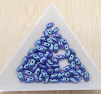 Wave Beads 3x7mm Tropical Blue Grape