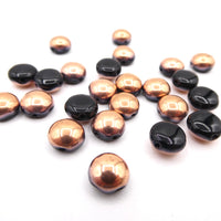 Preciosa Candy 2 Hole Cabochon 8mm Jet Capri