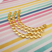 Shiny Gold Plated 39ss empty cupchain for bracelet