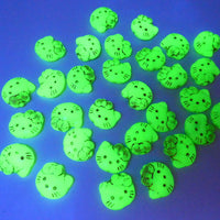 Czech Hello Kitty Glass Beads 19x18mm Opal Green Copper Lined