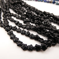 Czech Star Beads 6mm Jet Black