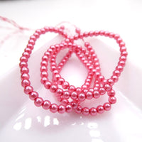 Czech Glass Round Pearl Beads 2mm Pearl Pink