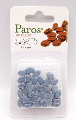 Paros Par Puca 7x4mm Opaque Blue Grey