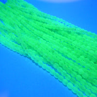 Czech Fire Polish Beads 4mm Milky Green