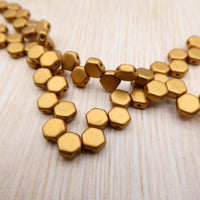 Honeycomb Beads 6mm Brass