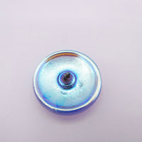 Czech Glass Button with Dragonfly 30mm Light Sapphire AB