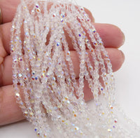 Czech Fire Polish Beads 2mm Crystal AB