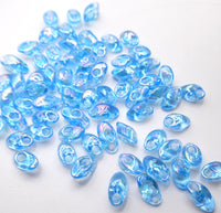 Miyuki Long Magatama Beads 4x7mm Aqua AB 20gm