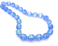 Czech Turbine Glass Beads 10x8mm Blue Lt Green