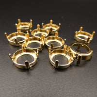 Rivoli Sew on Setting 12mm Gold Plated