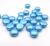 Preciosa Candy 2 Hole Cabochon 8mm Pastel French Blue