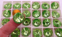 Swarovski Rivoli 1102 18mm Peridot Uranium