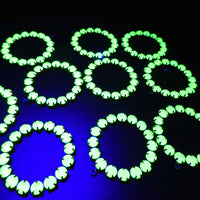 Swarovski Rhinestone Hoop Pendant with loop 30mm Peridot Uranium