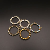 Swarovski Rhinestone Hoop Pendant with loop 30mm Metallic Mix