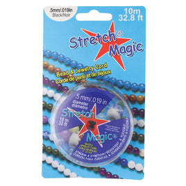 STRETCH MAGIC CORD .5MM BLK 10M SPOOL