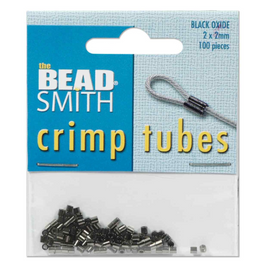 TUBE CRIMP 2MM BLACK OXIDE CD/100 PCS