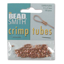 TUBE CRIMP 2.5X2.5MM COPPER PLATE  CD/100