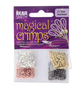 TUBE CRIMP MAGICAL 2MM ASSORTED COLOURS CD/500 PCS