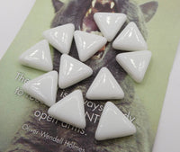 Czech Flat Triangle Glass Beads 12x12mm Gray - Bead Nerd