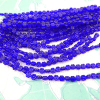 Czech Glass Daisy Beads 6mm Cobalt Blue - Bead Nerd