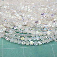 Czech Glass Daisy Beads 6mm Crystal AB - Bead Nerd